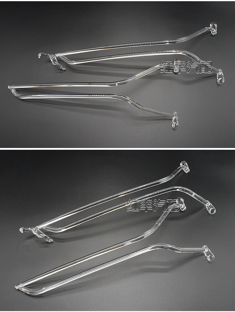 Suitable for 16-19 Audi Q7 Daytime Running Lights, Light Guide Strips, Front Headlights, Daytime Running Lights with Yellowing Light Guide Tubes