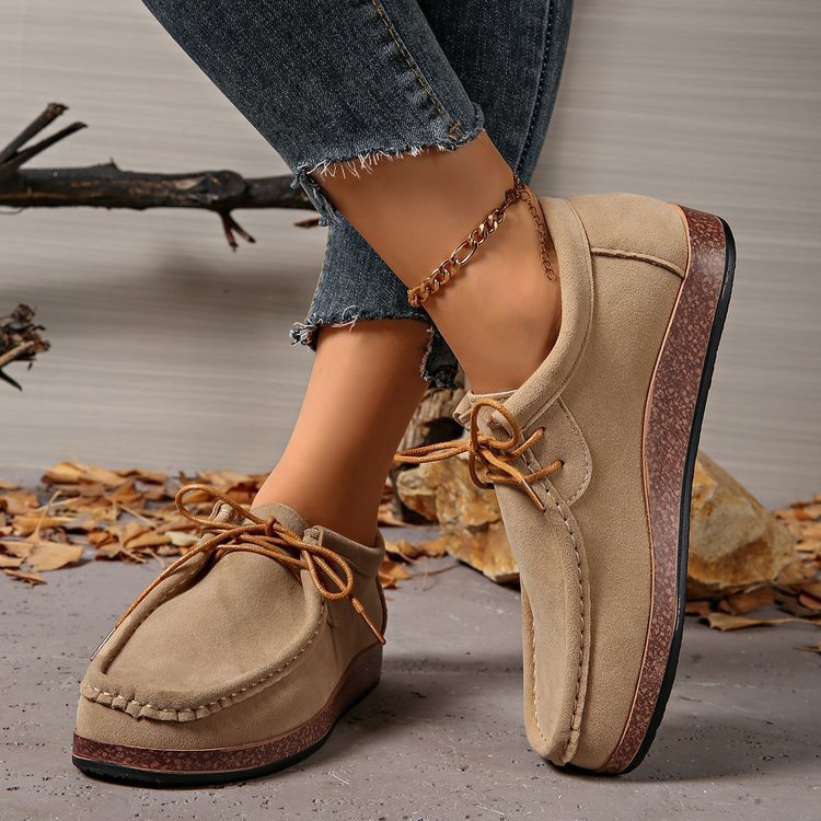 Mocasines con Tacón de Cuña para Mujer de Cuero Sintético y Suela de Caucho image 6