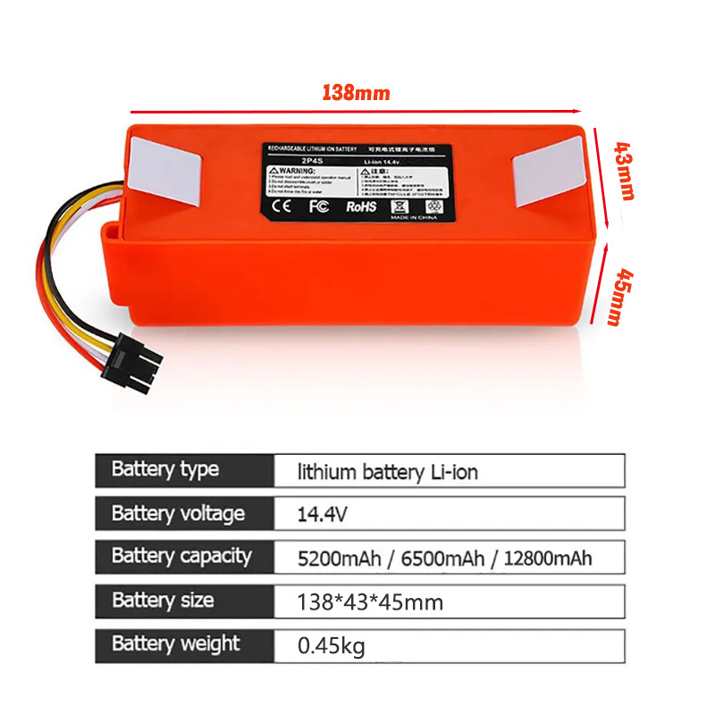 Original BRR - 2P4S - 5200S robot aspirador reemplazo de batería Xiaomi Roborock S55 S60