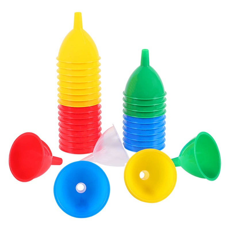 Маленькая мини-воронка PP пластик DIY химический эксперимент твердая жидкость маленькая воронка конус многоцветная маленькая воронка