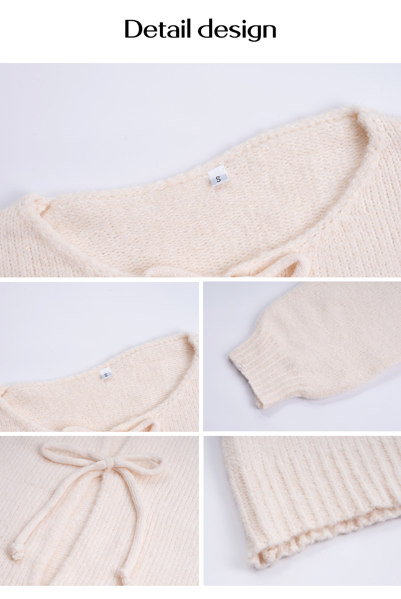 409g Weight Long Sleeve Sleeve Length Tie Placket Type Spandex, Polyester, Polyacrylonitrile Fiber Fabric Type Regular Top Length Cardigan, Sweater Tops Type Casual, Daily Occasion Round Neck Neckline Regular Fit Fit Type Solid Color Pattern Spring, Autumn Season Women's Gender Elegant, Simple Style Style Wholesale Women's Elegant Simple Style Solid Color Long Sleeve Sweaters & Cardigans 27