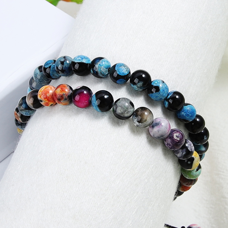 Ethnic Style Colorful natural stone Beaded Bracelets 1 Piece