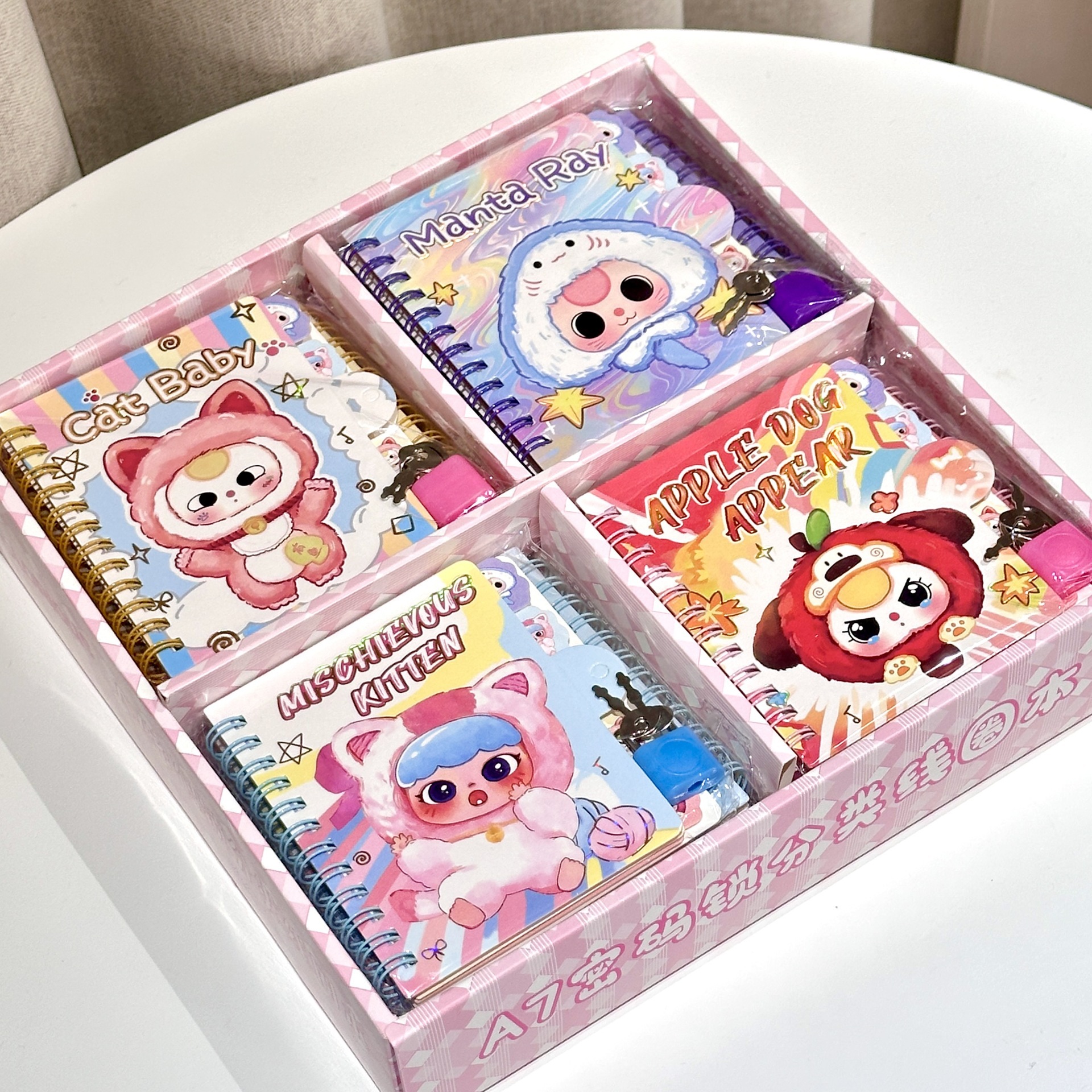 Lindo bebé transfronterizo de tres años libro de bobina cerradura de llave divertido diario secreto de estudiante papelería de alto valor comercio exterior al por mayor