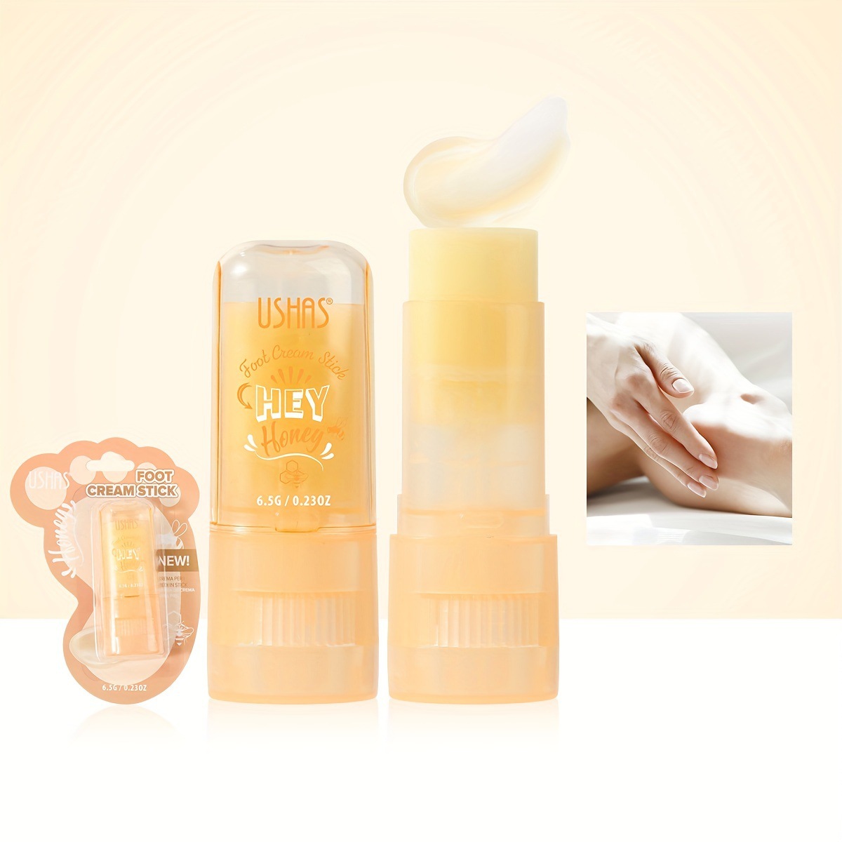 USHAS Crema para el cuidado de manos y pies en punto transfronterizo europeo y americano, protección nutritiva, hidratante y anti-agrietamiento HA370