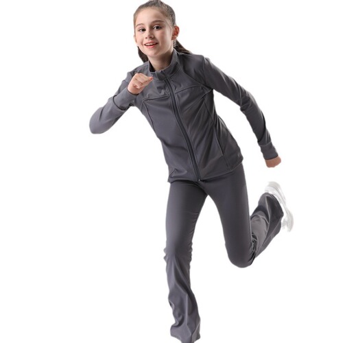 European and American New Autumn and Winter Girl Children Yoga Bell Bottom Pants Jacket Outdoor Sports Training Yoga Clothing Fitness Pants