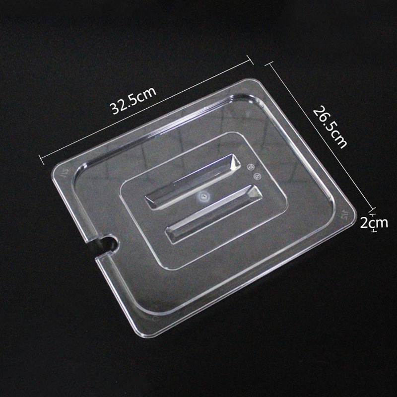 Rectangular tazón de acrílico de plástico PC partición cuenca picante olla caliente vitrina olla vegetal crisper