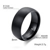 Black ring stainless steel, fashionable accessory for beloved, European style, simple and elegant design