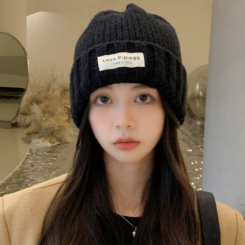 Trendy 2025 Women's Chunky Knit Wool Hat for Autumn and Winter, Versatile, Large Head Circumference, Loose, Warm, Face-Slimming Beanie Trendy 2025 Women's Chunky Knit Wool Hat for Autumn and Winter, Versatile, Large Head Circumference, Loose, Warm, Face-Slimming Beanie