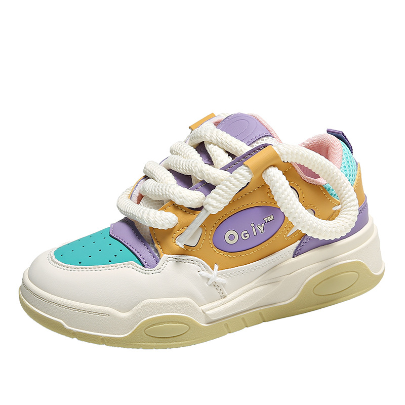 Pan niña estudiante coreano versátil niños suela gruesa Casual alta belleza Campus deportes correr Matsuke zapatos_voghion.com