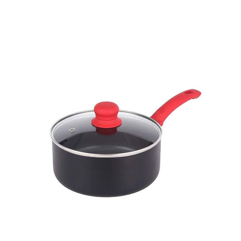 Yipinhong olla de aluminio utensilios de cocina traje no recubierto antiadherente sartén sopa doméstica olla de leche olla de cinco piezas conjunto comercio exterior