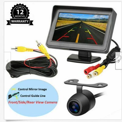 Light Reversing Rearview Camera, Car display - 43-desktop-small-butterfly-dual-switch