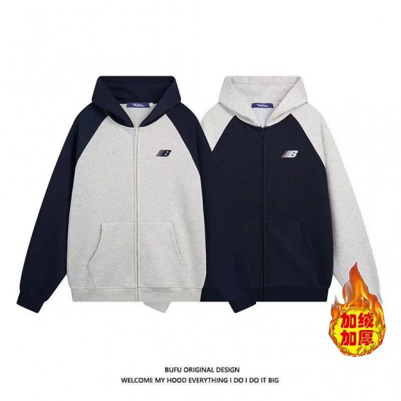 Хлопковый хлопковый композитный кардиган для мужчин и женщин с капюшоном