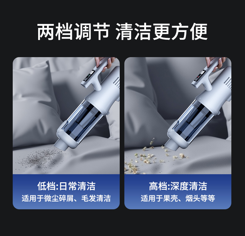 Car Vacuum Cleaner, Wireless Charging for Car Use, Super High Power Suction for Home Use, Small Handheld Portable Mini