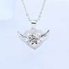 Live explosive supply A Korean version of the Korean version of Diamond Angel Wings Pendant Necklace Women's Factory Direct Sales