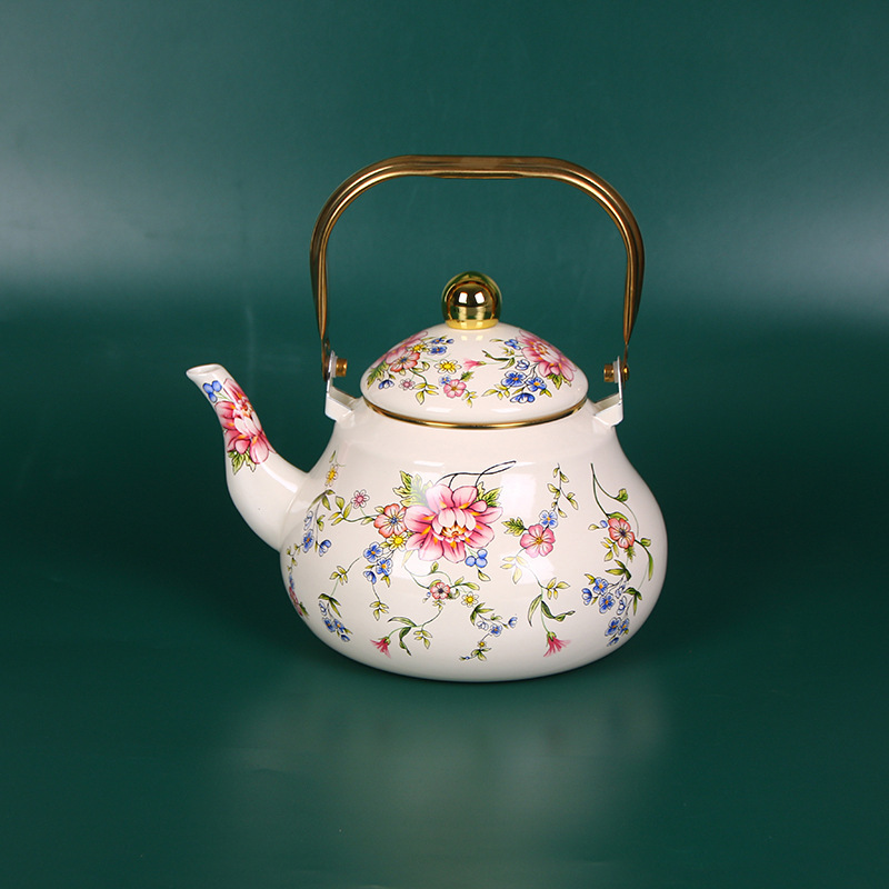 Retro engrosado esmalte europeo tetera de té hervidor de agua hervidor electromagnético horno al por mayor esmalte image 4