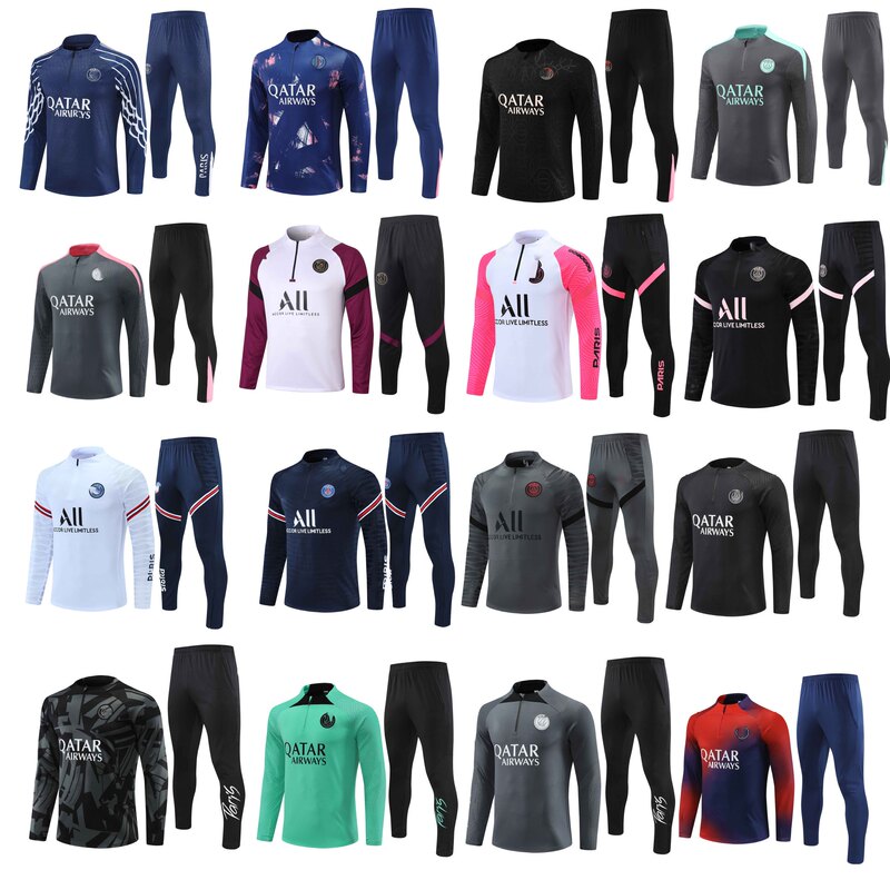 20-26 Paris Saint-Germain Children's Half-Zip Sweatshirt Jacket Training Suit Cross-Border New Football Mei