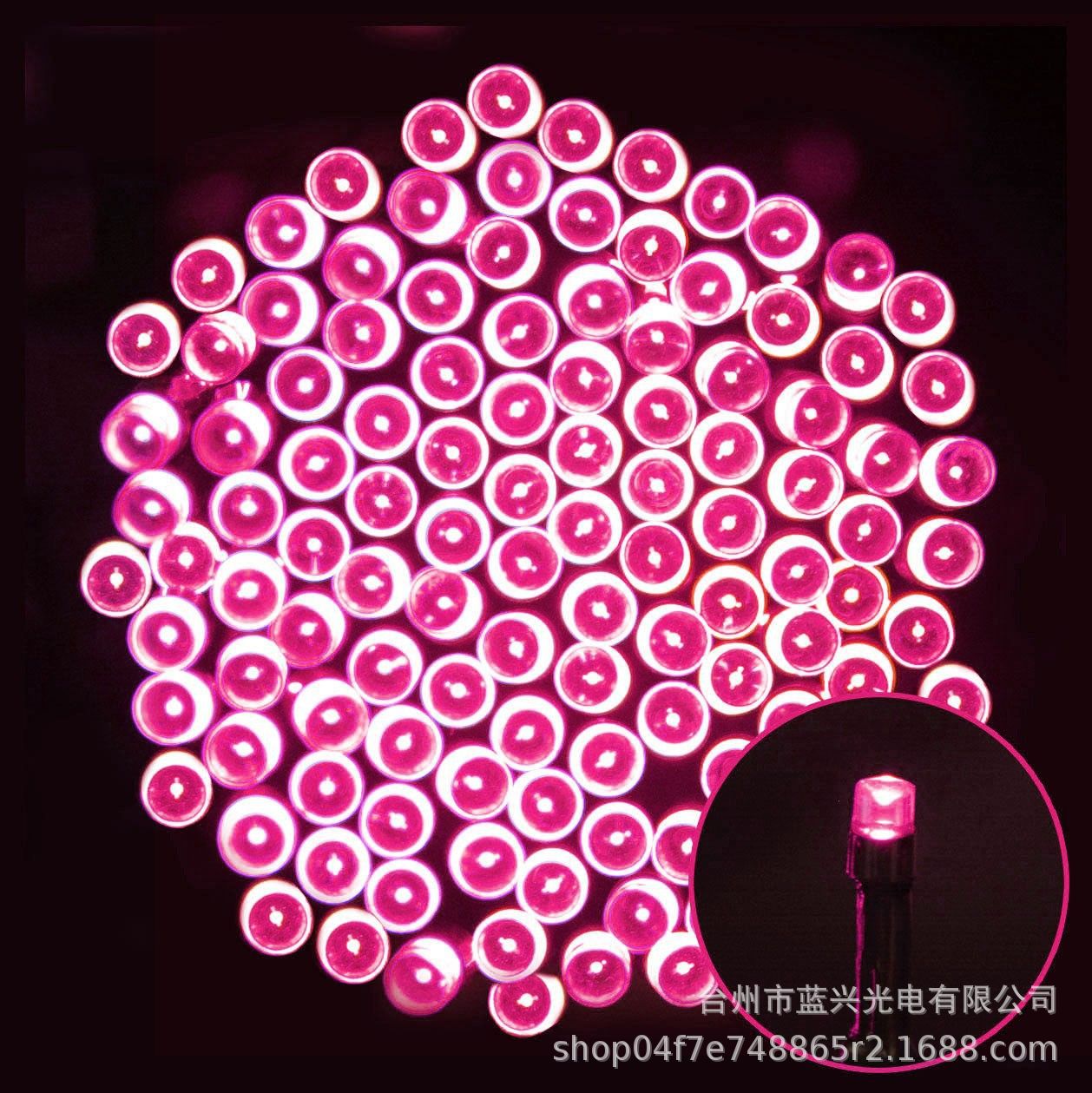 Nuevas cadenas de lámparas solares rojas y verdes decoración de patio de Navidad decorado con estrellas celestes Día de la Independencia de las luces de Halloween