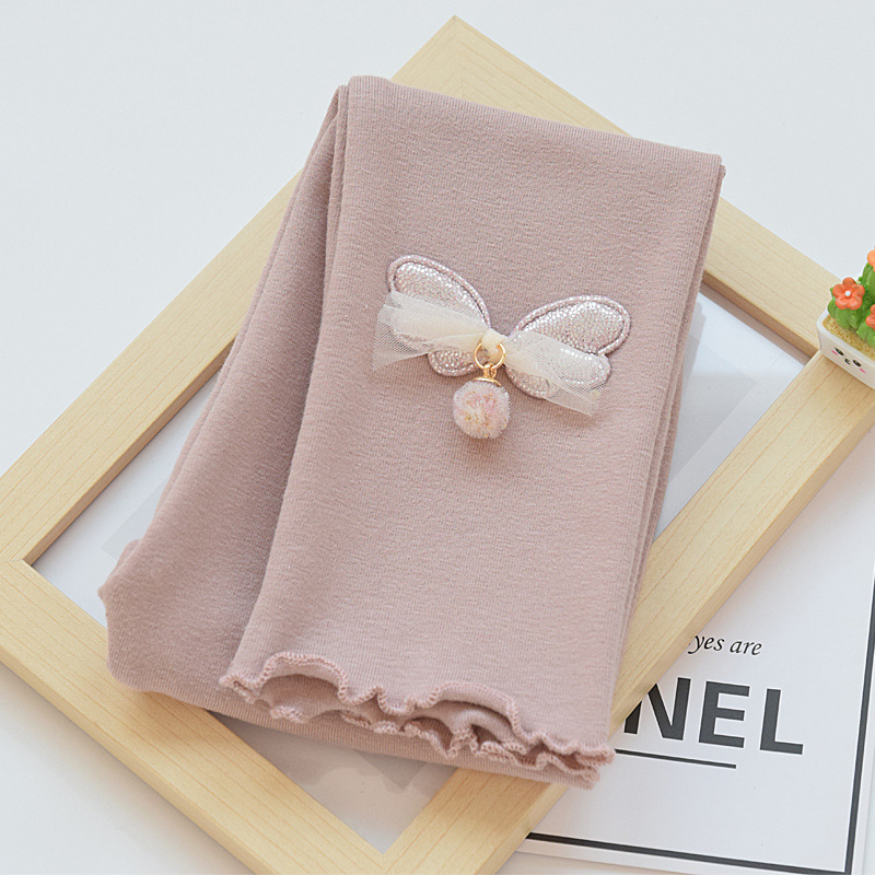 Polainas de las niñas de primavera y otoño Delgado desgaste exterior estilo occidental pantalones de los niños de primavera nuevos bebés de algodón pantalones largos