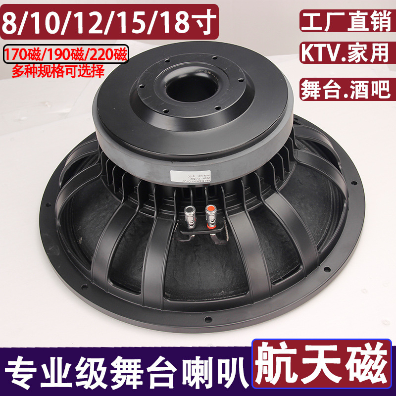 Altavoz profesional de 12 pulgadas 190 magnético de 15 pulgadas 220 barra de graves de frecuencia completa magnética caja de sonido de escenario altavoz KTV dedicado