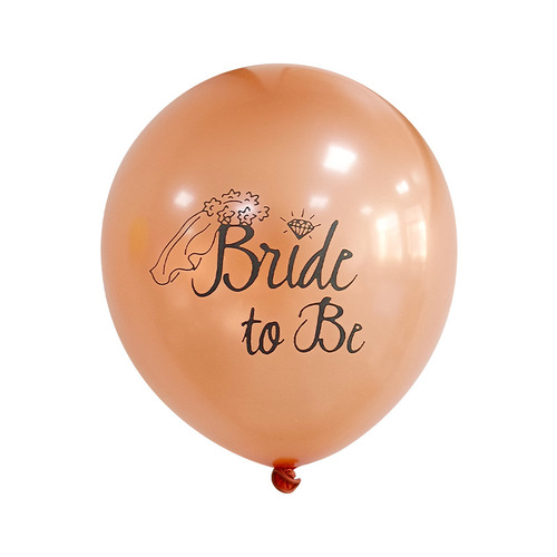 Bridal Party Bachelorette Party Hen Party Decoration 12 Inch Rose Gold Bride to Be Latex Balloon