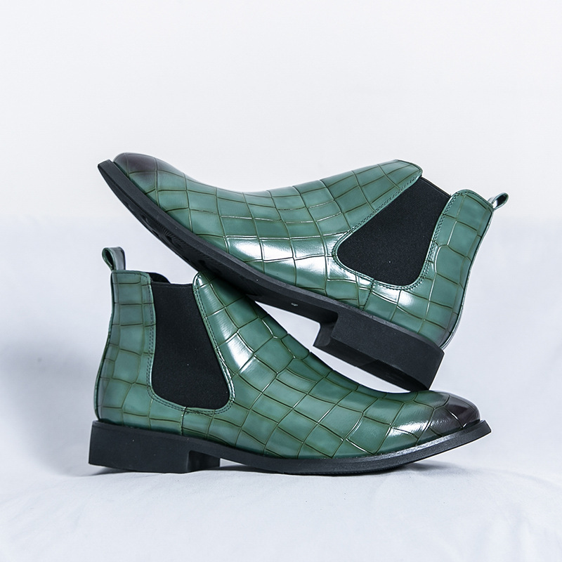 Zapatos de hombre Cross-border tallas grandes otoño e invierno nuevas botas de cuero moda estilo británico zapatos de cuero casuales para hombres tendencia botas cortas Chelsea image 8
