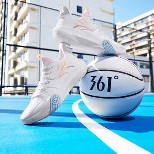 Ag Lingkong 3 Basketball Shoes Men's 361 Men's Shoes Sports Shoes Spring New Shock-Absorbing Rebound Practical Wear-Resistant Breathable Sneakers