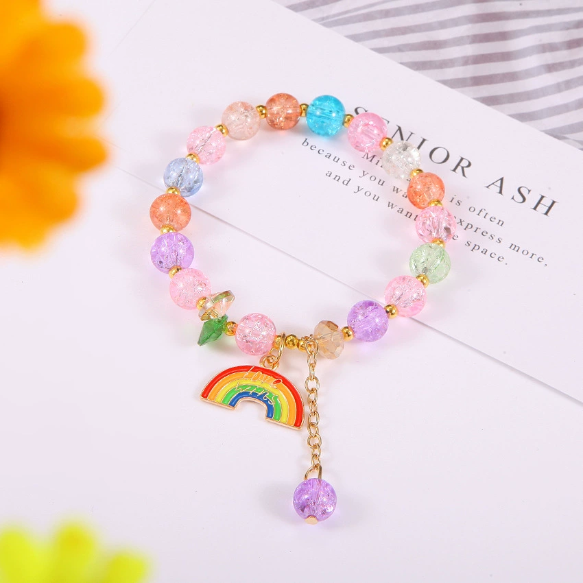 "Summer crystal bracelet, beads, pendant, Birthday gift"