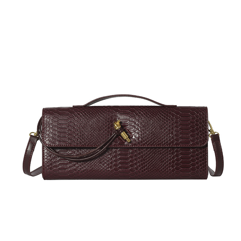 Nuevo cross-border cocodrilo de hombro bolso nicho de alto nivel horizontal bolso de cena de mano bolso de mujer