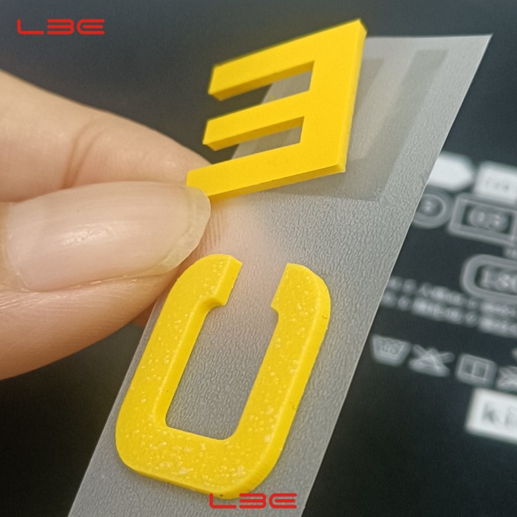 硅胶热转印标矽利康立体烫画纯色服装烫图辅料凹凸热转印标签批发