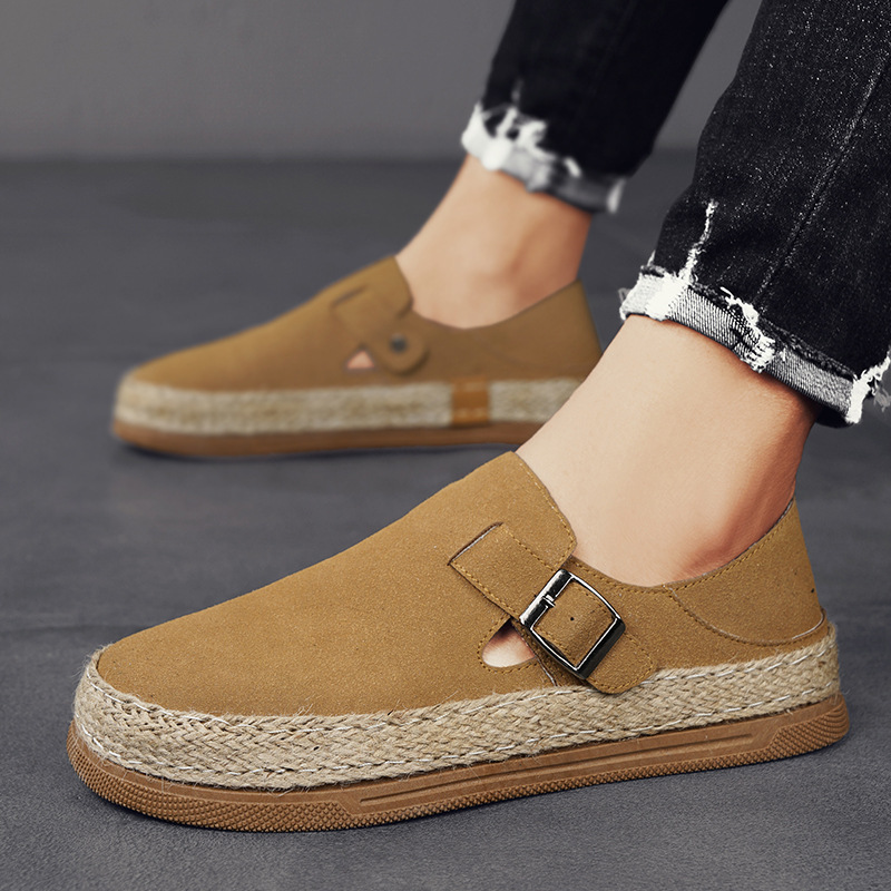 Pánské semišové boty z pravé kůže na volný čas se šněrováním, lehké a pohodlné boty na řízení, pánské venkovní oxfordské boty_voghion.com