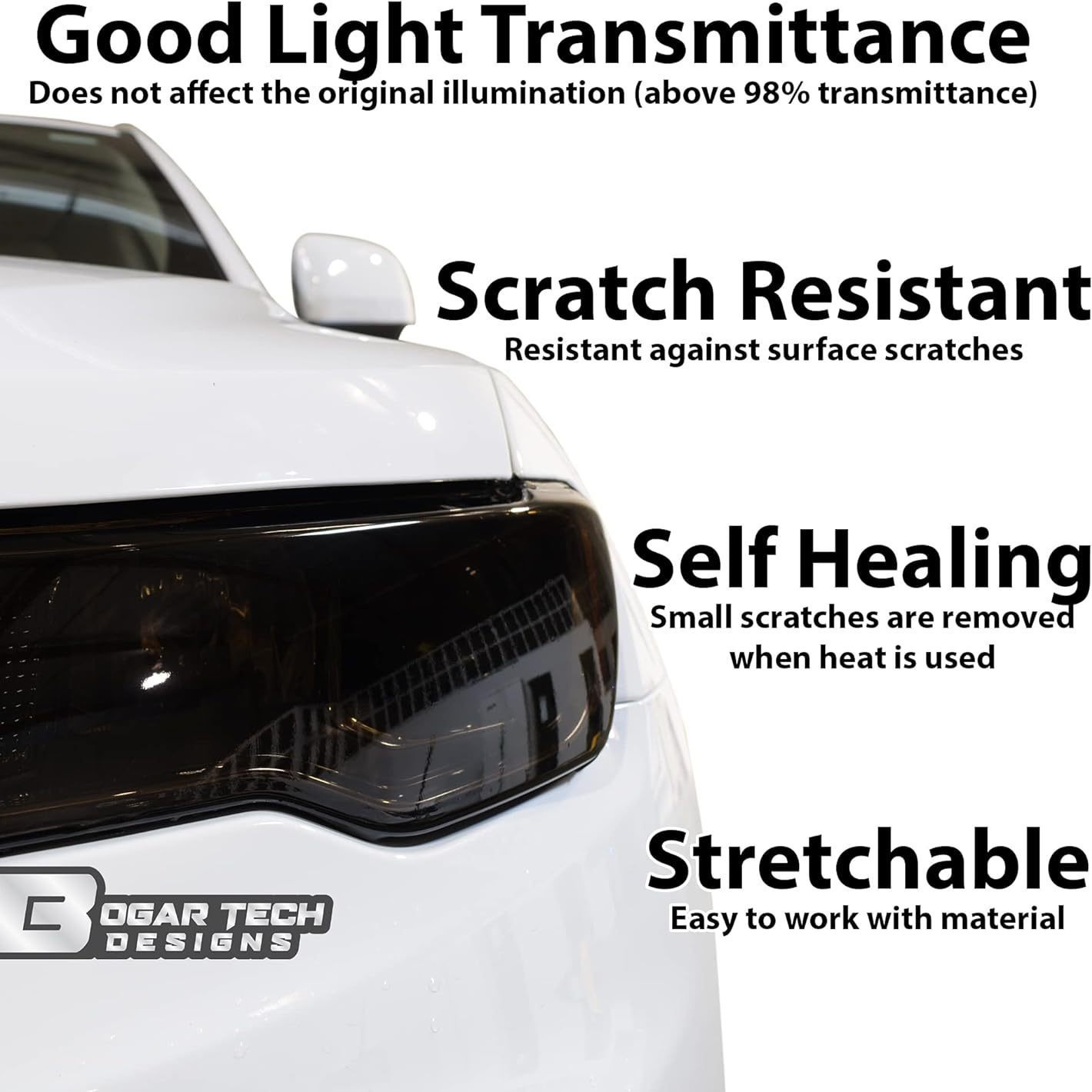 Aplicable a Dodge Challenger 2015-2022 lámpara película luz trasera etiqueta lateral reflector trasero kit lámpara película pegatina