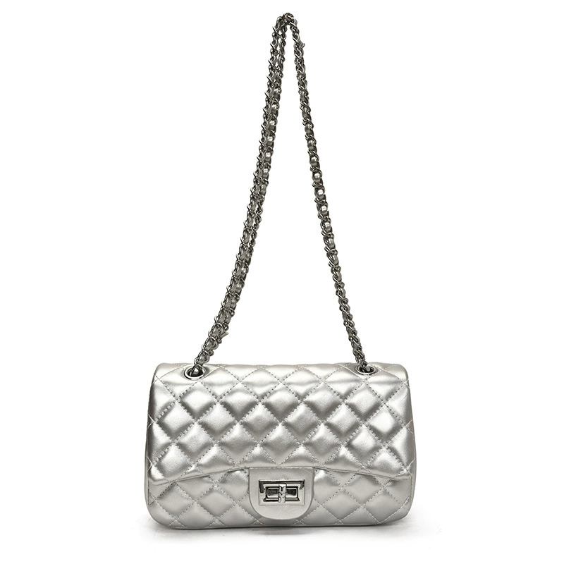 One-Shoulder Diamond-Pattern Shoulder Bag, Quilted Summer Bag, Stylish High-Quality