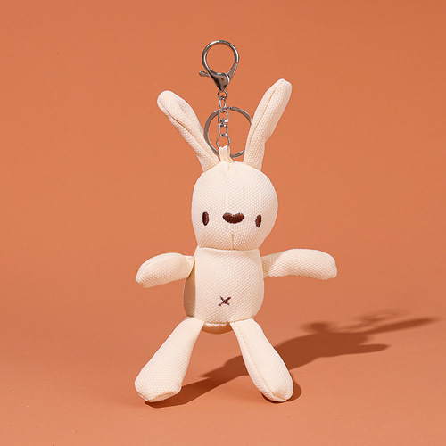 Corn Rabbit Plush Toy Rabbit Doll Small Corn Plaid Rabbit Clothing Pendant Bag Accessories Baby Rabbit