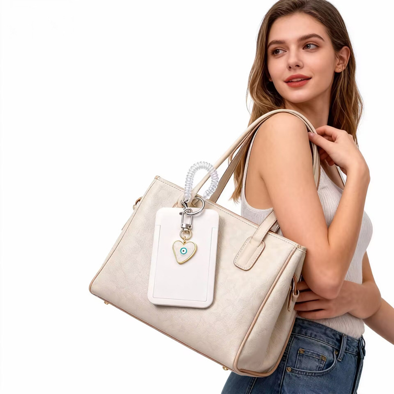Ojos del diablo cubierta de tarjetas dulces versátiles bolsos de estudiantes colgantes llaveros tarjetas de autobús tarjetas de identificación de estudiantes cubierta