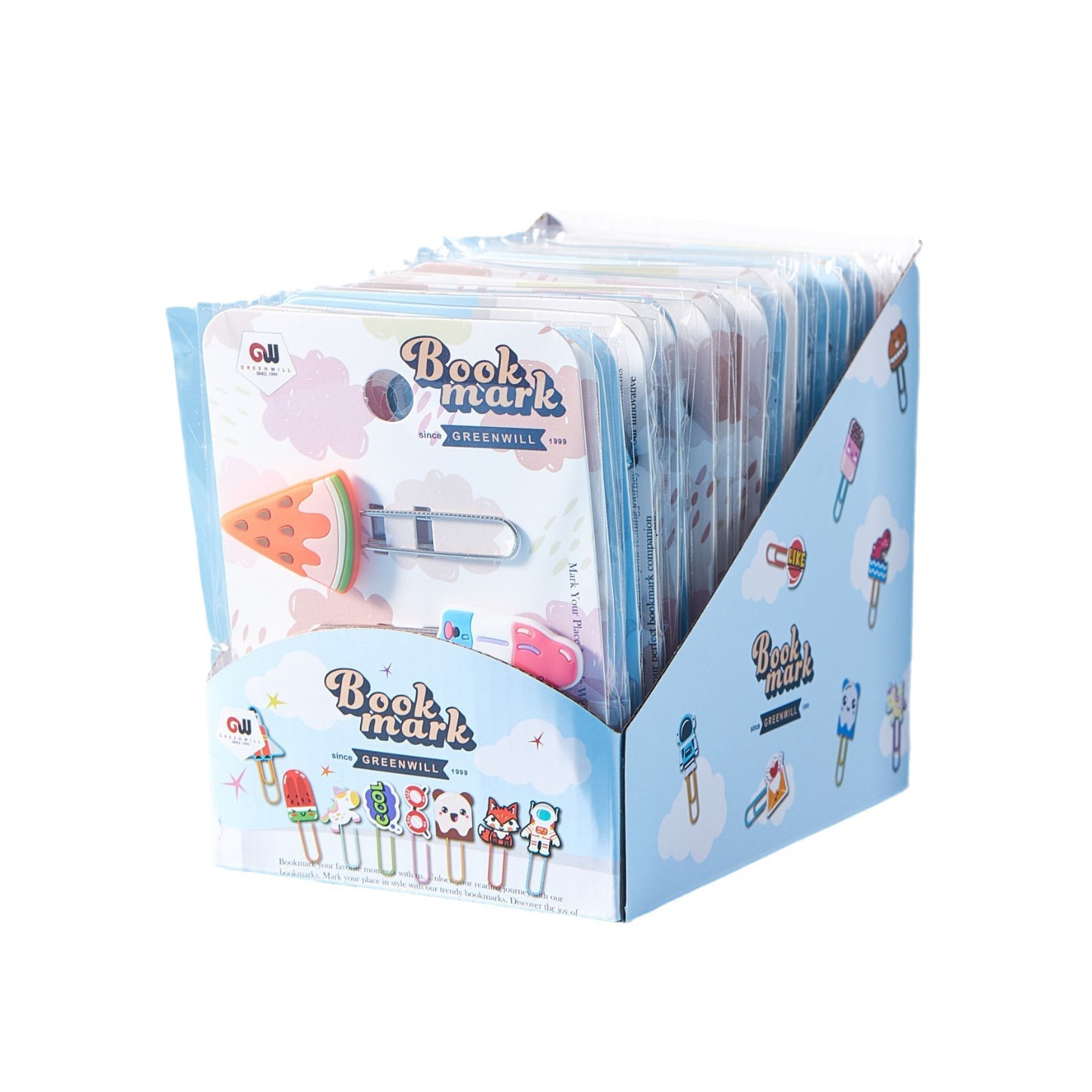 Bonitos marcadores de dibujos animados canciones de estudiantes pines de marcadores clip de metal clip clip de forma especial clip de regalo de decoración en forma de corazón