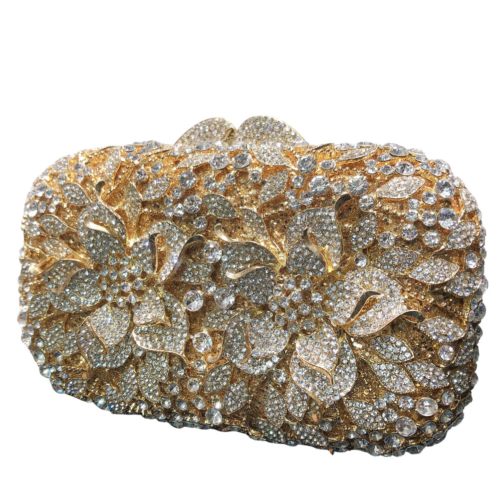Clutch bag nueva moda transfronteriza bolsas de cena de diamantes flores de diamantes de mano bolsas de mujer bolsas de vestido de noche