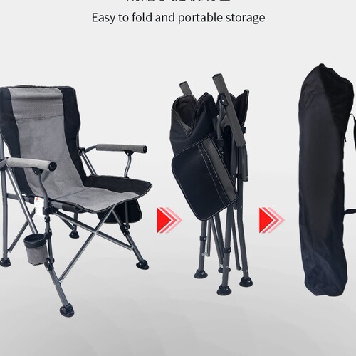 Outdoor foldable wilderness camping beach chair vehicle load-bearing high courtyard large handle fishing chair