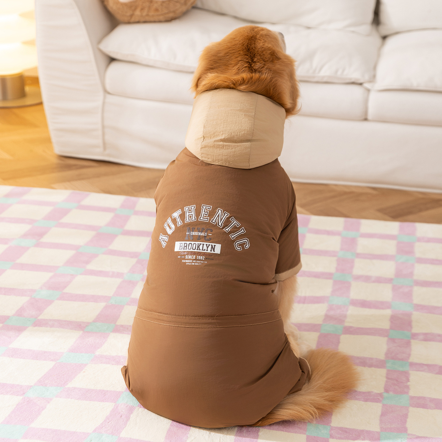 Otoño y invierno nuevo estilo de perro grande algodón de algodón de asalto capuzado grueso abrigo de algodón cálido perros de gran tamaño ropa de perros mascotas