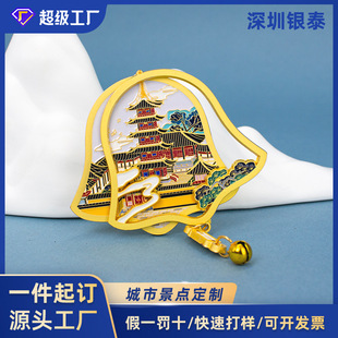 Suzhou Architectural Attractions Metal Refrigerator Magnets Customized Chinese Style Kitchen Creative Magnets Strong Suction Cultural and Creative Refrigerator Magnets