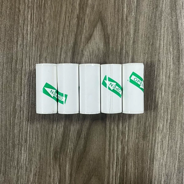 5 rolls of white self-adhesive