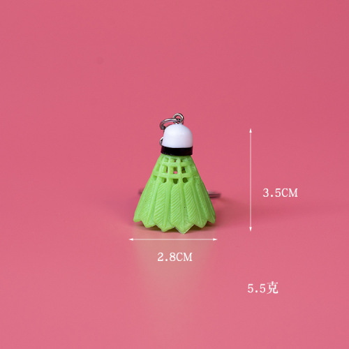 3.5cm badminton pendant, simulated badminton pendant, 6 colors, colorful badminton keychain DIY wholesale