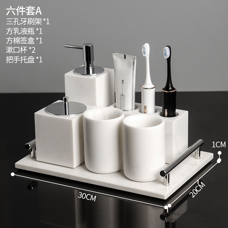 Juego de seis piezas rojo jazz blanco A