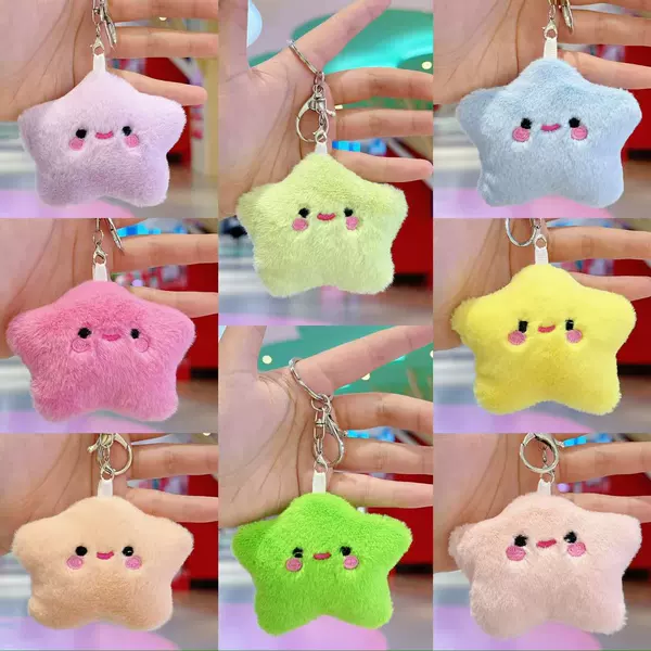 Random color rabbit velvet stars + silver buckle
