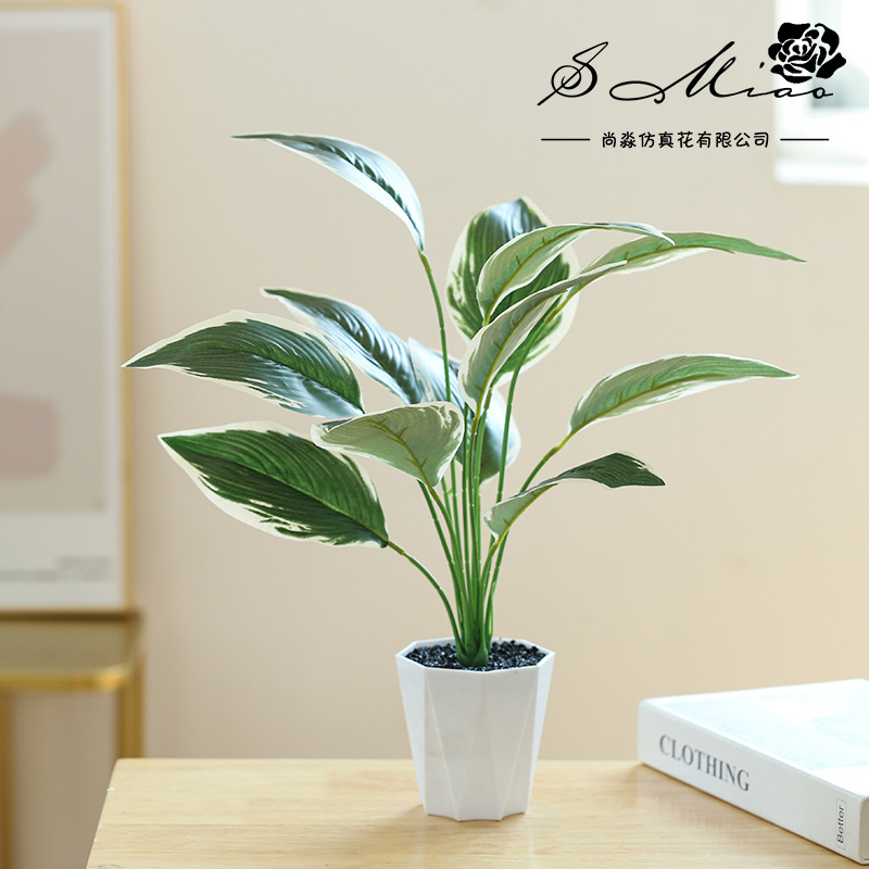 830118 hojas artificiales grandes bonsai
