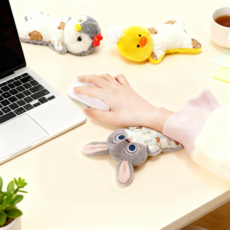 New Mouse Wrist Pad Cute Desktop Doll Soothing Bean Bag Plush Toy Cross-Border Manufacturer Wholesale Female Gift