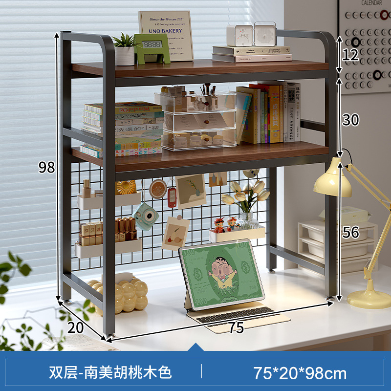 INS estilo agujero tablero de escritorio estante de almacenamiento estantería de múltiples capas estudiante dormitorio escritorio de la computadora escritorio estante de escritorio