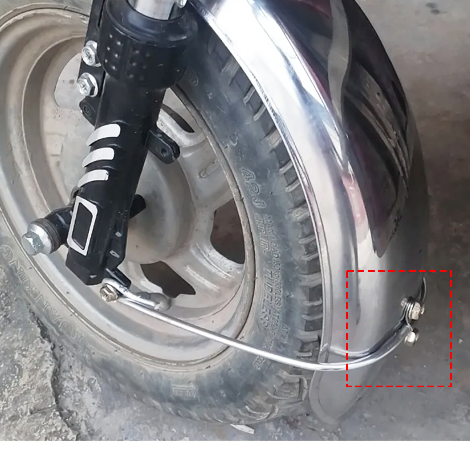 Leisure Tricycle for the Elderly 8inch 10inch Mudguards Waterproof Thickened Stainless Steel Scooter Front Wheel Mudguard Universal