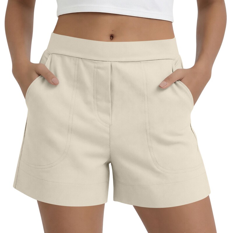 Cross-Border Women's Sports Shorts with Pockets, High-Waisted Home Casual Running Shorts, Outdoor Activity Casual Pants