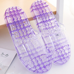 洗澡涼拖鞋按摩塑料鏤空漏水浴室拖鞋女夏室內男季秋家用按摩拖鞋
