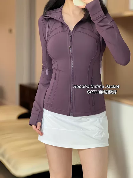 Big Brand Same Style Hooded Yoga Top Jacket for Women, Fitness, Sports, Running, Slim Fit